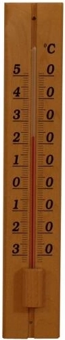 Zewnętrzny termometr drewniany 32 cm, jasne bejcowanie