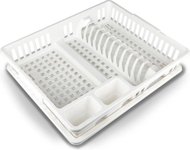 Plastowa suszarka do naczyń z tacką 47 × 39 cm