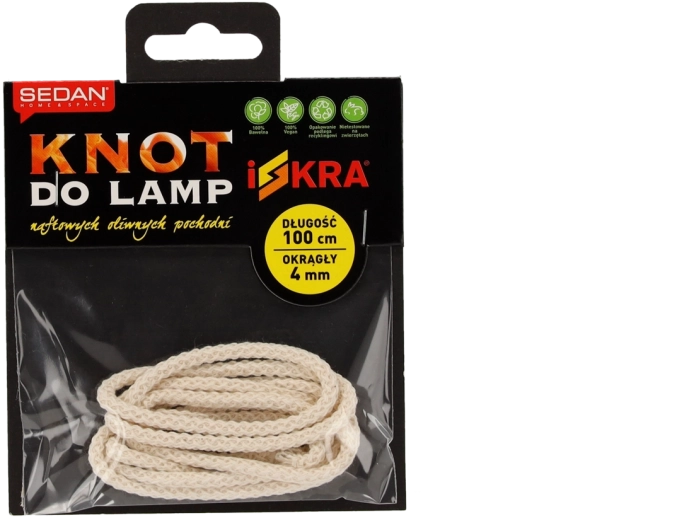 Bawełniany okrągły knot 4 mm × 1 m ISKRA
