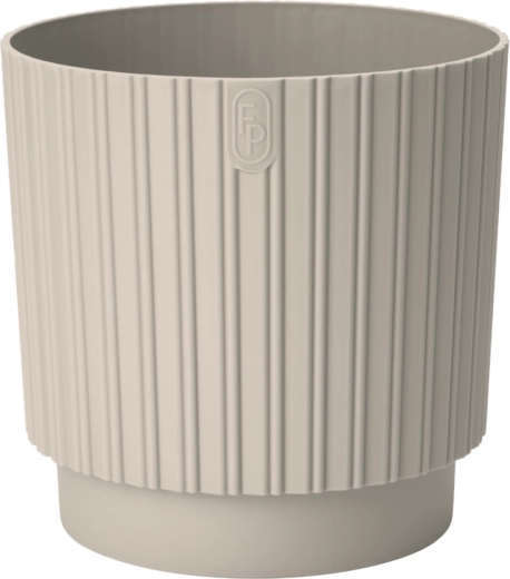 Doniczka MIKA Cyli Petit ECO z recyklingowanego plastiku 14 cm, migdałowa