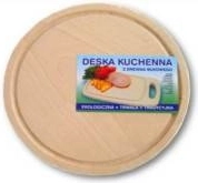 Okrągła deska z bukowego drewna 22 cm z rowkiem