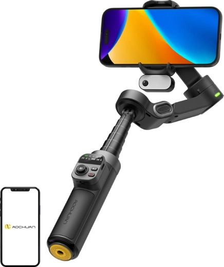 AOCHUAN Smart X3 – inteligentny stabilizator do telefonu z czujnikiem AI (czarny)