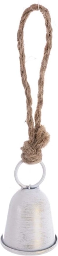 Metalowy dzwonek wiszący biały 7 cm