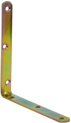 Kątownik z przetłoczeniem, żółty ocynk 140 × 18 × 3 mm (10 szt.)