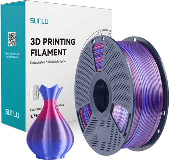 Filament Sunlu PLA+ Silk Rainbow 02 1,75 mm 1 kg