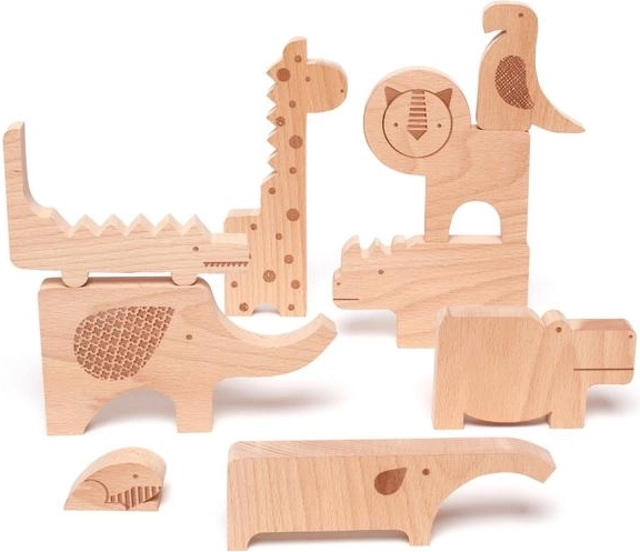 Drewniane puzzle Safari od Petit Collage