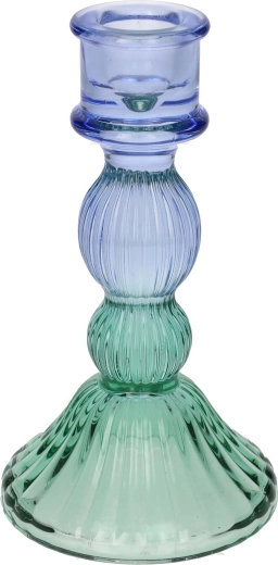 Świecznik Lior 4,8 × 15 cm – zielono‑fioletowy