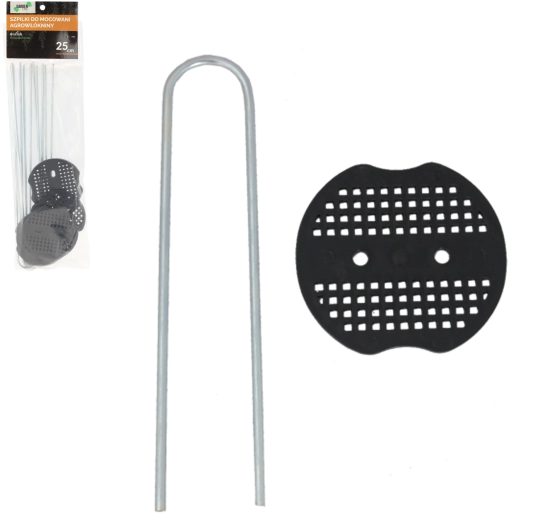 Zestaw 6 kołków 25 cm do mocowania agrowłókniny