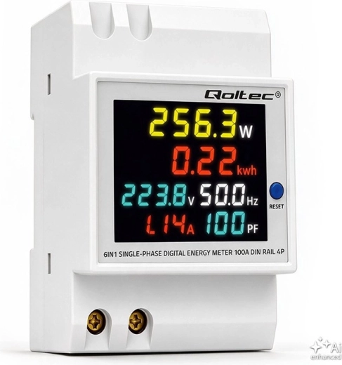 Jednofazowy licznik zużycia energii na szynę DIN 230 V 100 A 3P