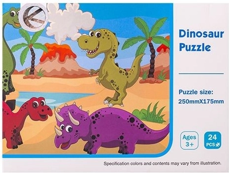 Puzzle z dinozaurami dla dzieci – 24 elementy