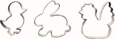 Wielkanocne foremki do ciastek – kurczak, kura i zając, zestaw 3 szt.