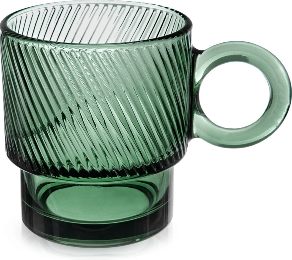 Zielony szklany kubek VERDE 300 ml