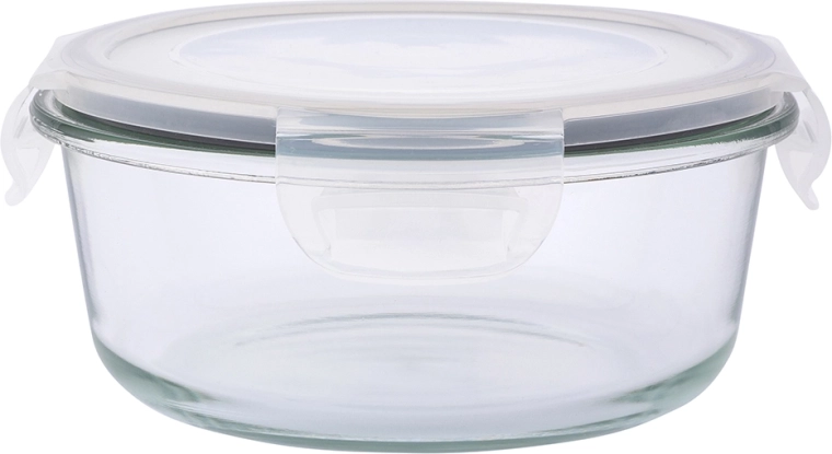 Świeży okrągły pojemnik na żywność z pokrywką 0,6 l