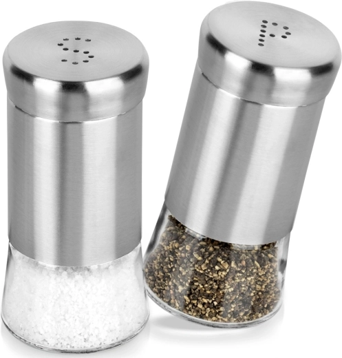 Szklana solniczka i pieprzniczka 140 ml, zestaw 2 szt.