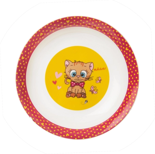 Dziecięcy głęboki talerz KOCURY 19 cm