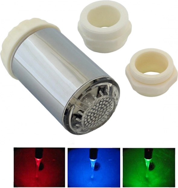 Świecący perlator ze zmieniającymi się kolorami