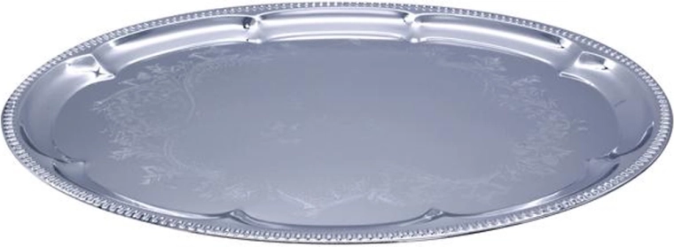 Owalna taca chromowana 40,6 × 29 cm