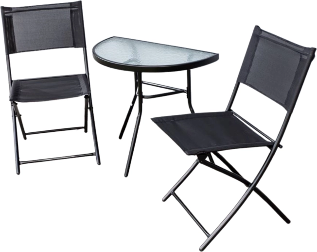 Półokrągły stół z hartowanym szkłem