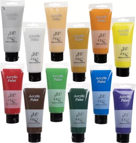 Zestaw farb akrylowych 12×100 ml MAALEO