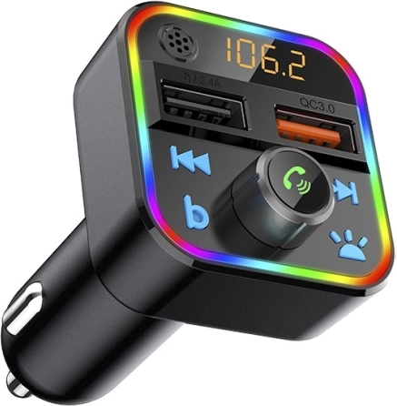Transmiter FM BLOW z Bluetooth 5.1 i QC3.0, podświetlenie RGB