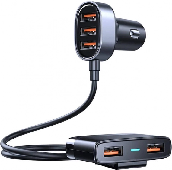 Ładowarka samochodowa Joyroom 5-portowa USB czarna