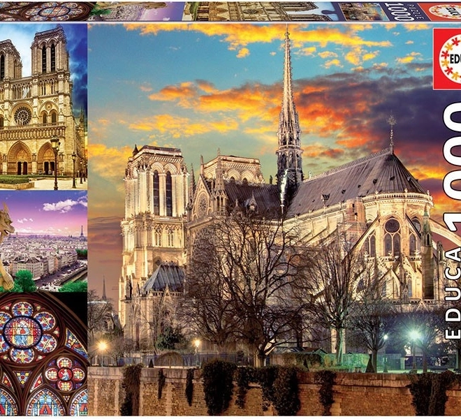 Puzzle Notre Dame kolaż 1000 kawałków