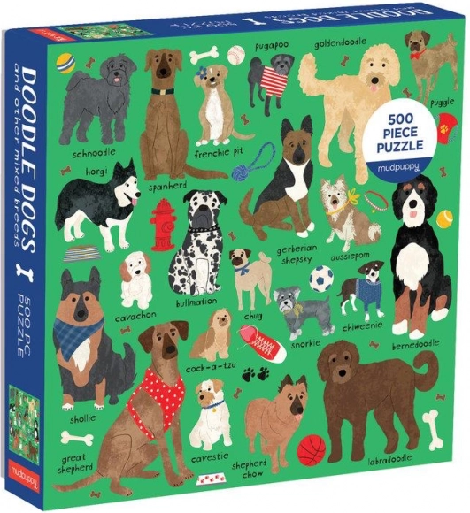 Puzzle rasy psów Mudpuppy 500 elementów