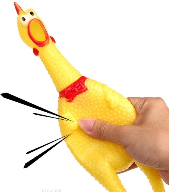 Piszczałka zabawka kurczak 16 cm