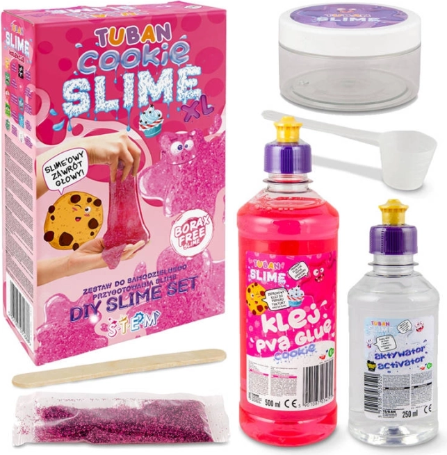 Duży zestaw Slime XL Ciasteczko różowe