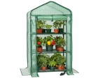 Zielona mini szklarnia ogrodowa GardenLine z 3 półkami 69 × 49 × 125 cm