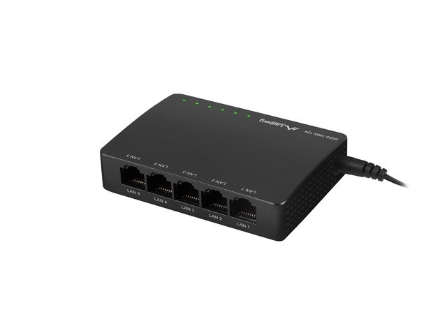 Przełącznik LANBERG DSP2-1005 5x 1Gb/s Niezarządzany Gigabit Ethernet Desktop 12V