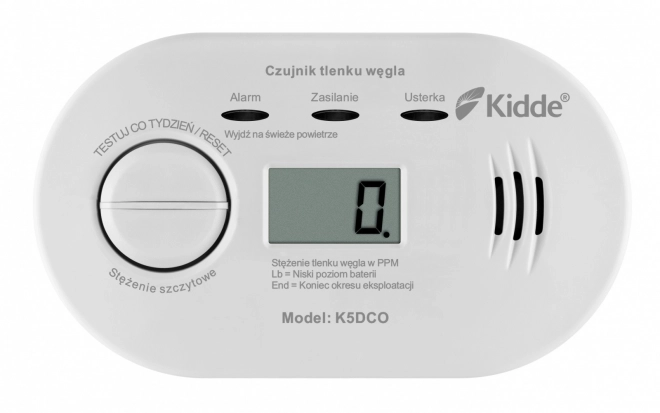 Detektor tlenku węgla z wyświetlaczem Kidde K5DCO