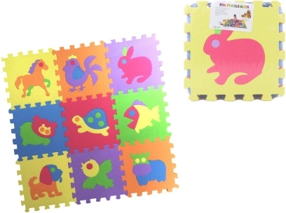 Piankowe puzzle ze zwierzątkami – 9 elementów