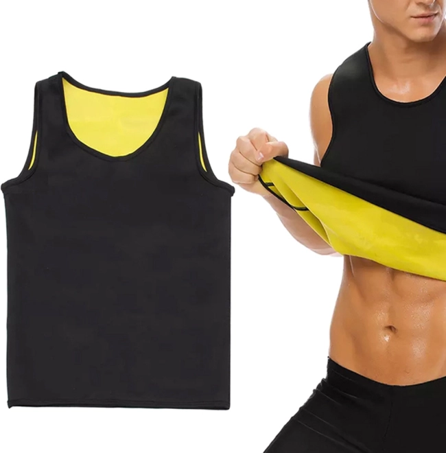 Męska neoprenowa koszulka fitness odchudzająca – rozmiar L