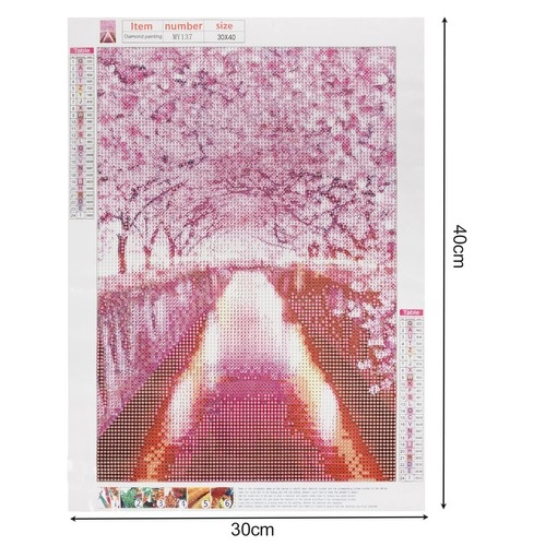 Romantyczny motyw sakur w formacie 30 × 40 cm