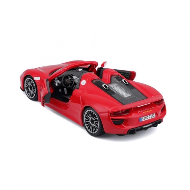 Metalowy samochodzik Porsche 918 Spyder czerwony