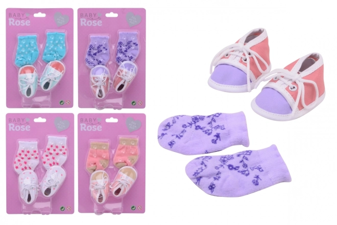 Buciki + skarpetki dla lalek Baby Rose