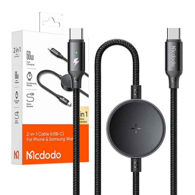 2w1 kabel ładujący i bezprzewodowa ładowarka do zegarków Samsung