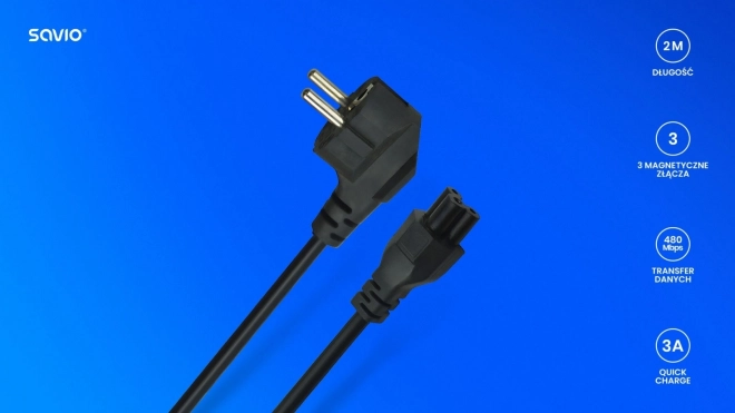 Kabel zasilający koniczynka 3m