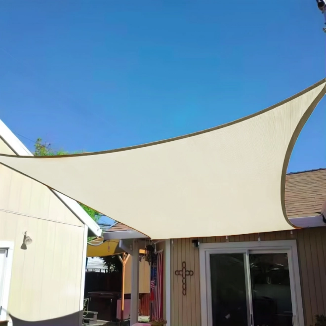 Kwadratowa Plachta Cieniująca z Wodoodpornym Dachem 3x3m ModernHome - beżowa