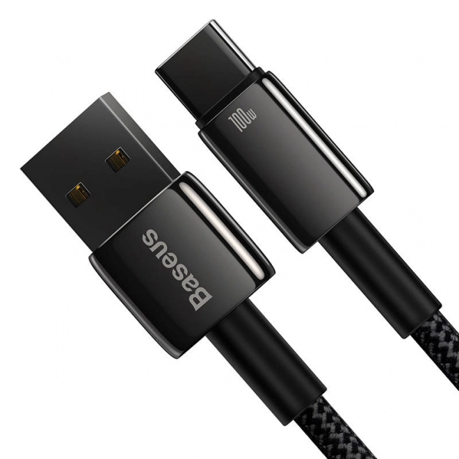 Kabel Baseus Tungsten Gold USB na USB-C, 100 W, 2 m czarny