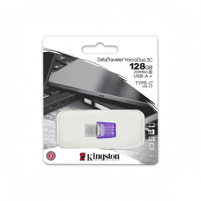Data Traveler MicroDuo 3C G3 128GB USB-A/USB-C USB flash dysk