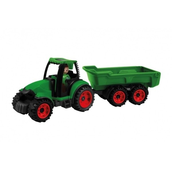 Auto Truckies traktor z przyczepą plastikowy 32cm z figurką w pudełku 24m+