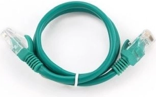 Patch kabel kat.5e zielony 0,25 m z ochroną