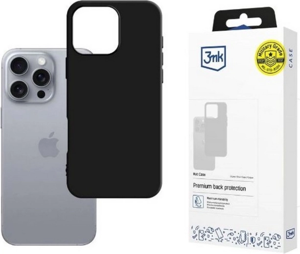 Matowe etui iPhone 16 Pro Max 6,9 czarny