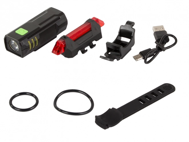 Zestaw świateł USB na rower przednie i tylne