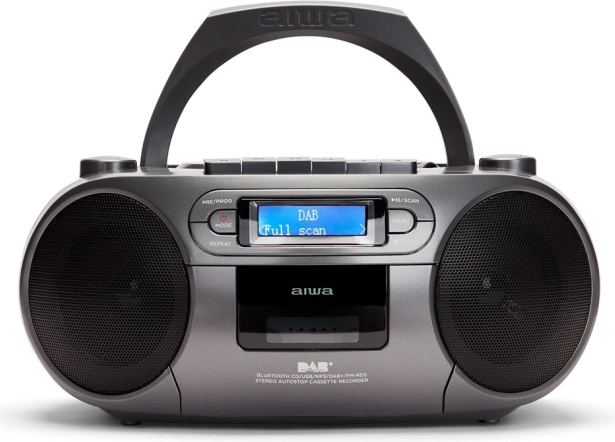 Przenośny boombox z DAB+ i wielofunkcyjnym odtwarzaczem