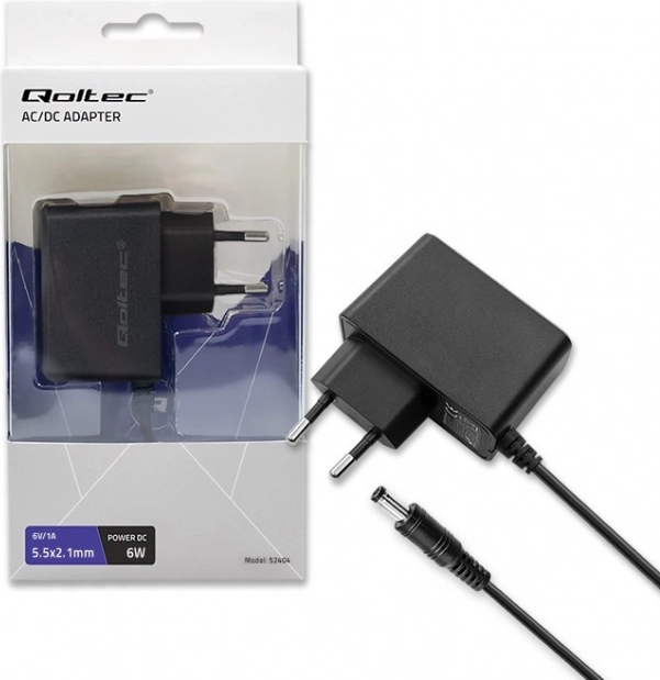 Qoltec zasilacz sieciowy 6W 6V 1A