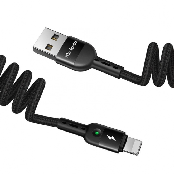 Kabel USB-Lightning, Mcdodo CA-6410, sprężynowy, 1,8 m (czarny)