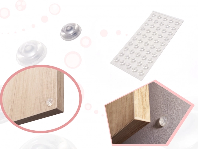 Samoprzylepny silikonowy bumper - 1,3 cm, 50 sztuk